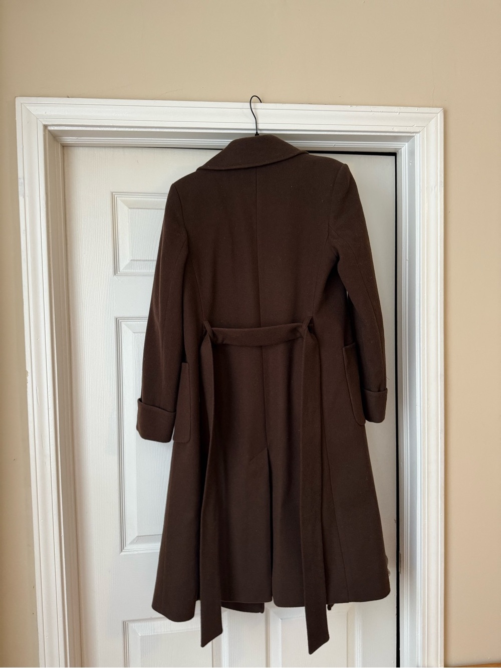 Ralph Lauren Chocolate Brown Wool Wrap Coat - Picture 5 of 10